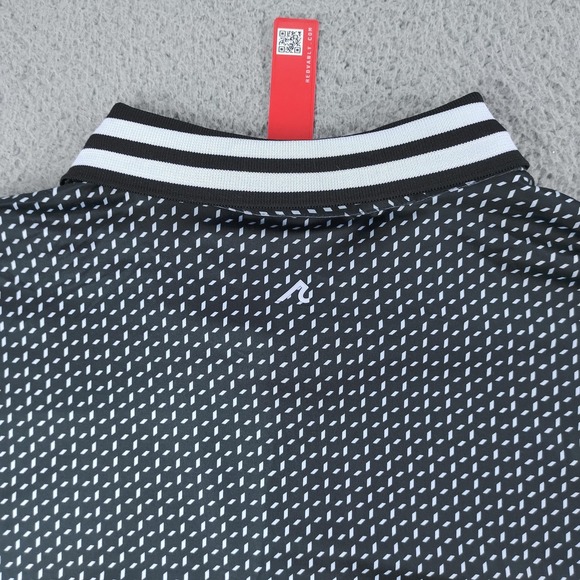 Redvanly PUREpoly Pascal Polo Shirt Mens Large Black Geometric Golf Performance - Picture 6 of 16
